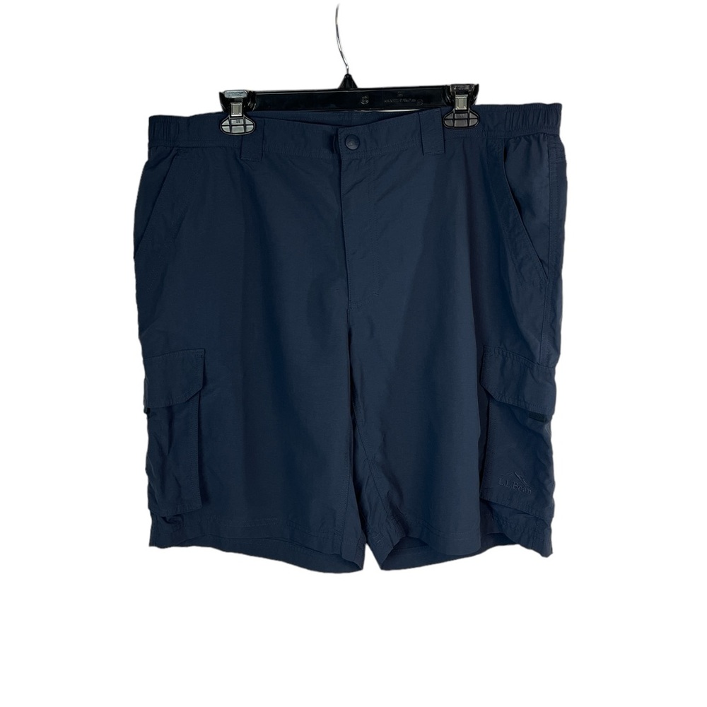 LL‎ Bean men’s nylon blue cargo shorts size xl